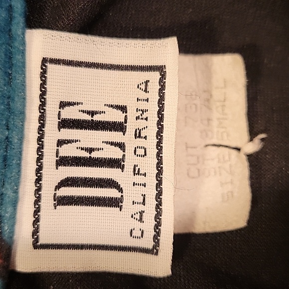 1980s Dee California S Black Aztec print womans long sleeve Oversized top - Picture 4 of 9